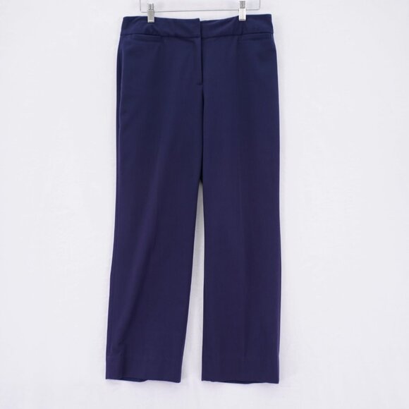 Liz Claiborne 4 Blue Polyester Rayon Spandex Dress Mid Rise Pants 31 / 27 - Picture 1 of 5